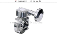 Manual Butterfly Valve Sanitary With Fine Turn Handles , Stainless Steel Valves