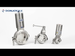 Einwirkendes Hygienische Pneumatisches Schmetterlingsventil SS316L DN25