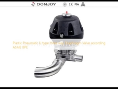 Kunststoff-Pneumatisches Dreifähldiaphragmaventil U-Typ nach ASME BPE