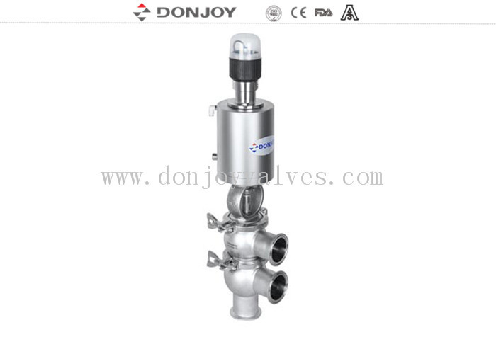 Donjoy 316L Sanitär-Umkehrsitzventil mit pneumatischem Stellantrieb mit Steuerkopf C-TOP