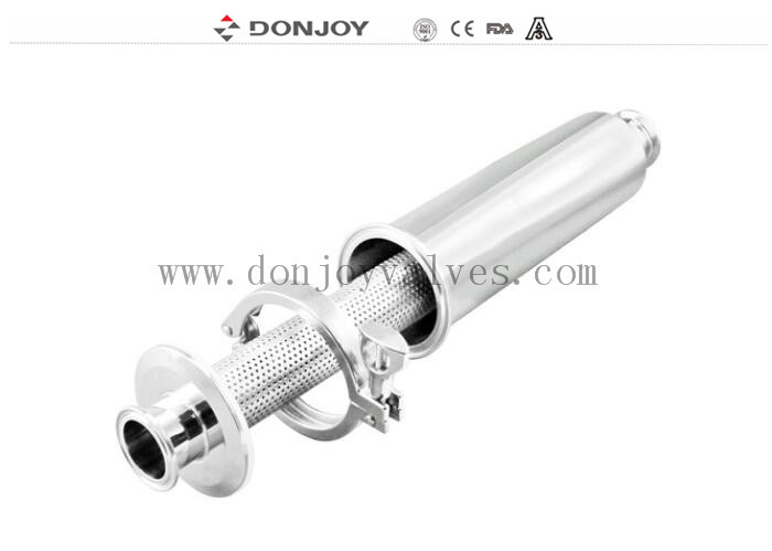 Inline Sanitärfilter / SS316L Gerade-Typ-Strainer mit Tri-Clamp-Ende