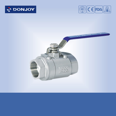 SS304 2 Peice  Sanitary Ball Valve With manual plastic handle