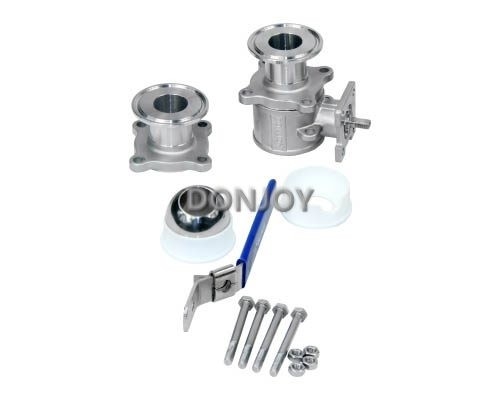3-pcs Non-retention ball valve,Directly ball valve SS304/316L BPE Standard for food