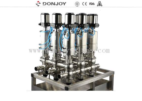 DN40 Hygienische Edelstahl-Mixproof-Ventil mit C-Oberteil